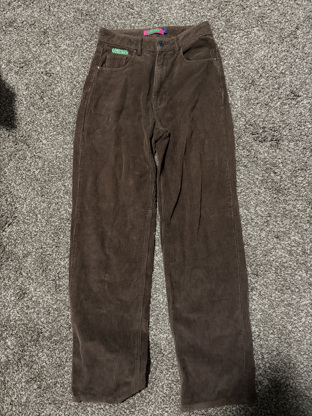 Empyre Dark Brown Corduroy Wide-Leg Pants